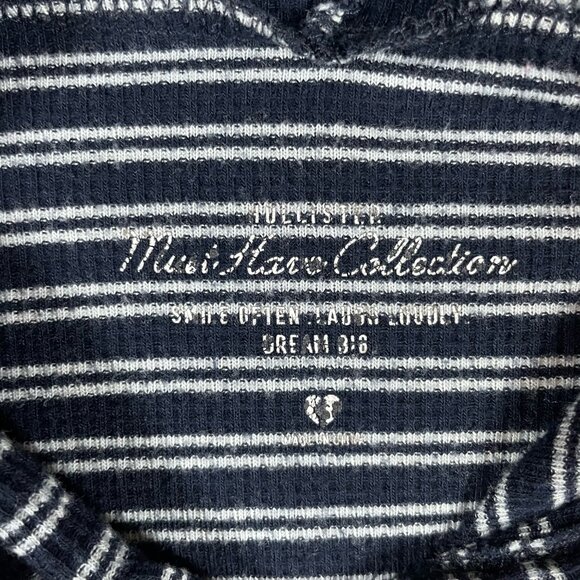 Hollister Women's Must Have Collection Striped Hoodie Cropped Size Small Preppy - Picture 3 of 10